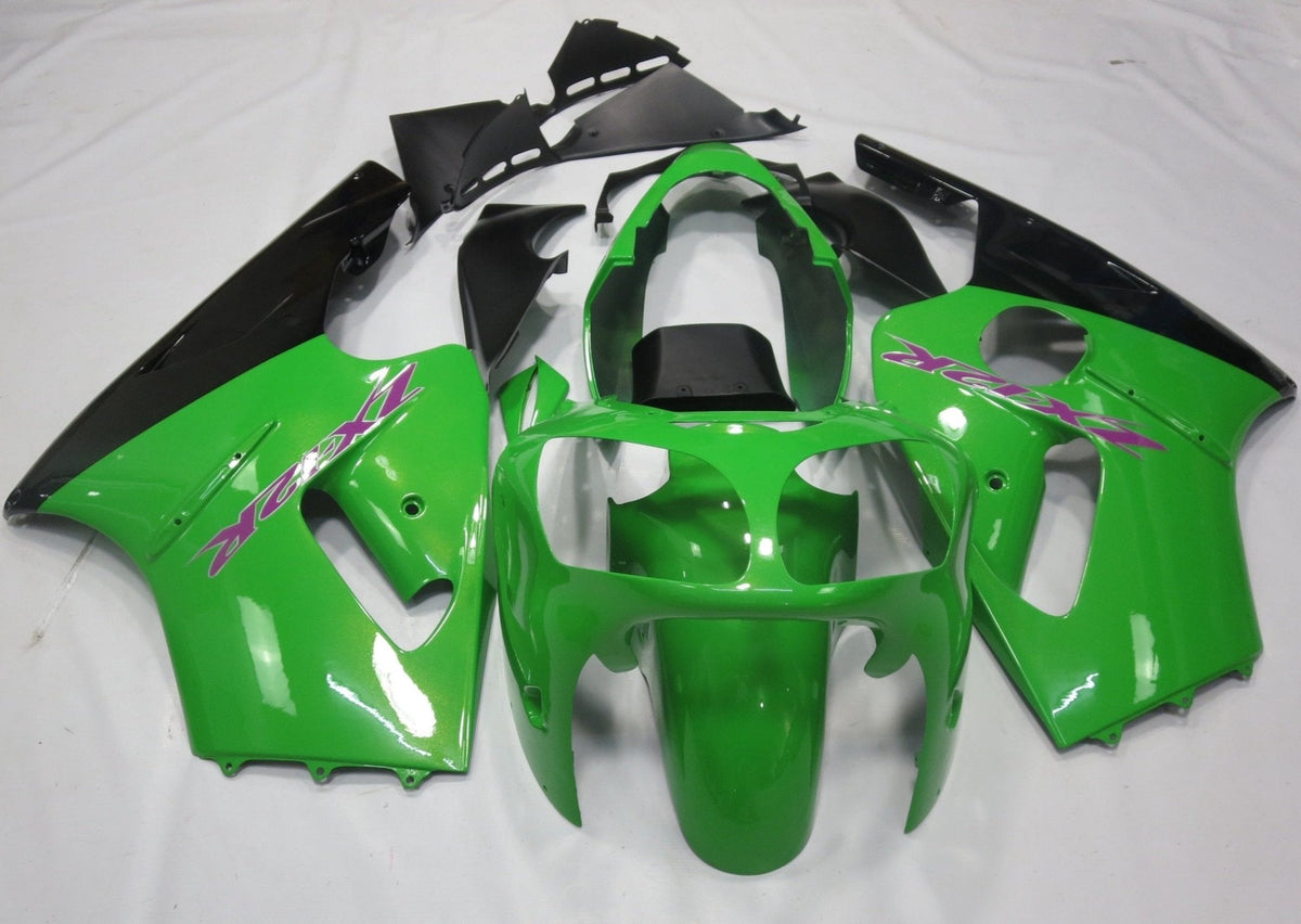 Fairing kit for a Kawasaki ZX12R (2000-2001) Green, Black & Purple