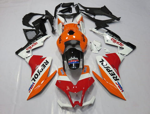 Aprilia RS4 125 (2012-2017) Orange, Red, White Repsol Fairings