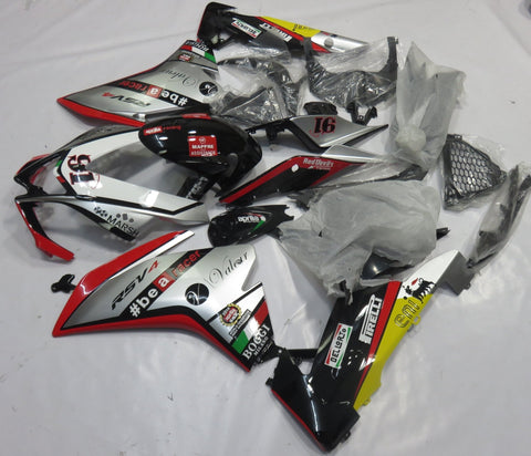 Aprilia RSV4 1000 (2014-2015) Silver, Red, Black & White Fairings