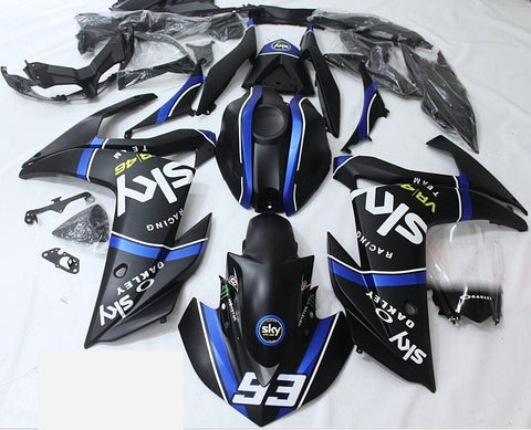 Yamaha YZF-R3 (2015-2018) Matte Black, Matte Blue & Matte White Sky Fairings