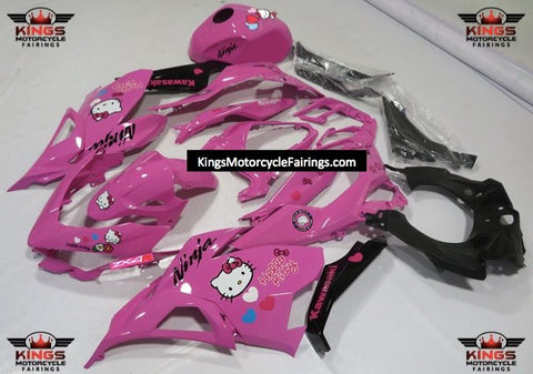 Fairing kit for a Kawasaki Ninja 400 (2018-2023) Pink Hello Kitty