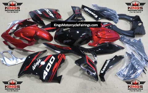 Fairing kit for a Kawasaki Ninja 400 (2018-2023) Red, Black, White & Silver