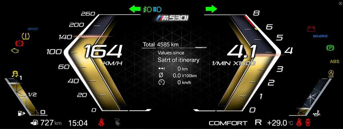 The didital dashboard with nevigator for BMW M50