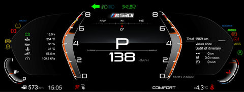 The didital dashboard with nevigator for BMW M50