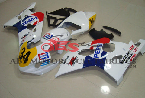 Suzuki GSXR750 (2004-2005) White Pepsi Race Fairings