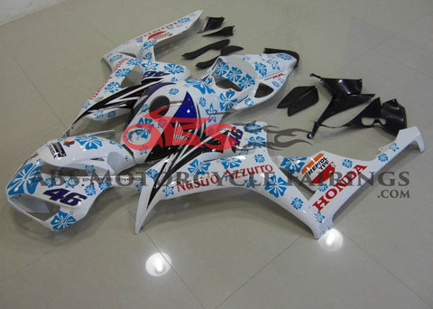 Honda CBR1000RR (2006-2007) White & Blue Nastro Azzurro Fairings