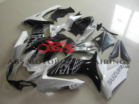 Suzuki GSXR750 (2011-2023) White, Black & Silver Fairings