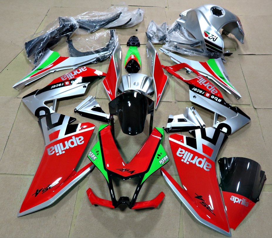 Aprilia RS4 125 (2012-2017) Red, Silver, Black & Green Fairings