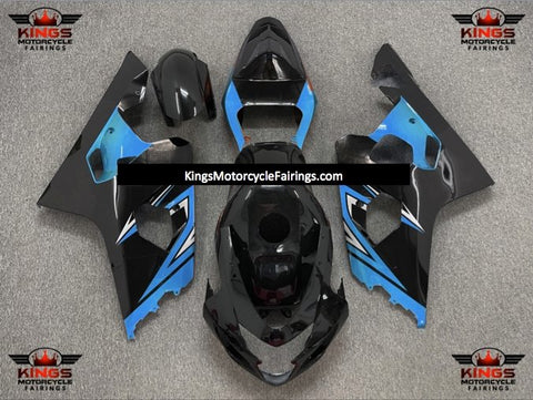 Suzuki GSXR750 (2004-2005) Black & Light Blue Fairings