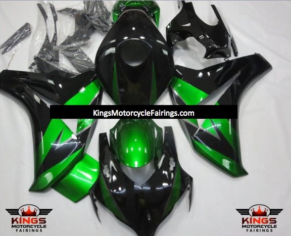 Honda CBR1000RR (2008-2011) Black, Green & Silver Fairings