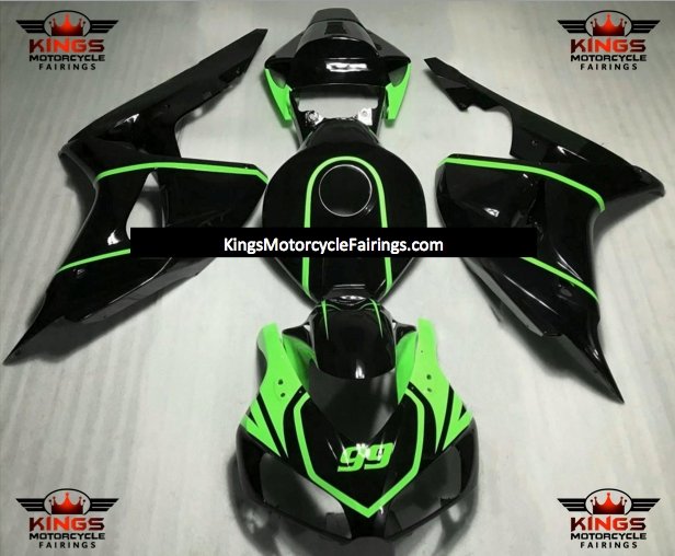 Honda CBR1000RR (2006-2007) Black & Neon Green Fairings