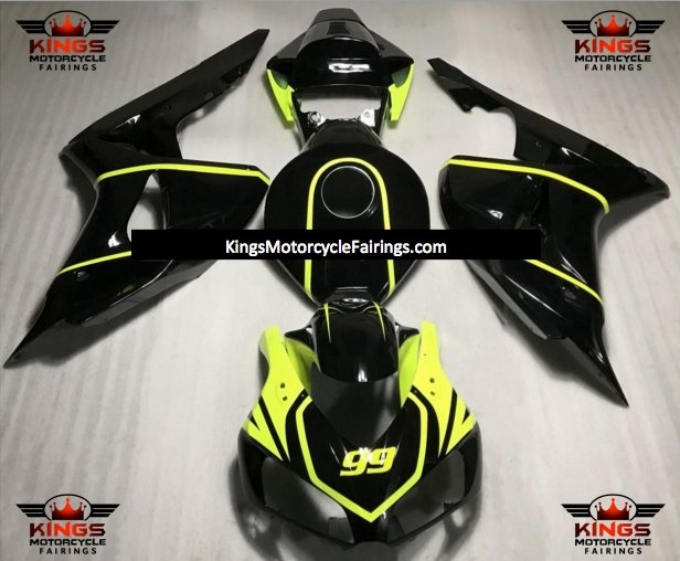 Honda CBR1000RR (2006-2007) Black & Neon Yellow Fairings