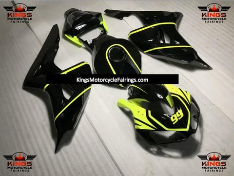 Honda CBR1000RR (2006-2007) Black & Neon Yellow Fairings