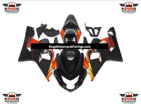 Suzuki GSXR750 (2004-2005) Black & Orange Fairings