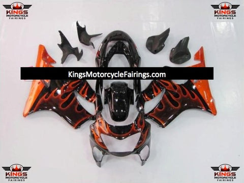 Honda CBR600F4 (1999-2000) Black & Orange Flame Fairings