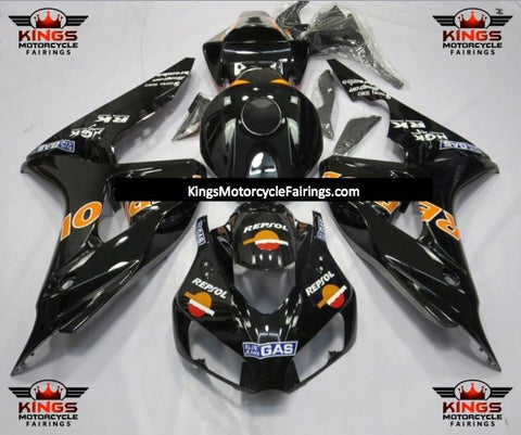 Honda CBR1000RR (2006-2007) Black & Orange Repsol Fairings