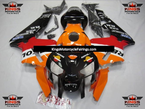 Honda CBR600RR (2005-2006) Black & Orange Repsol Fairings