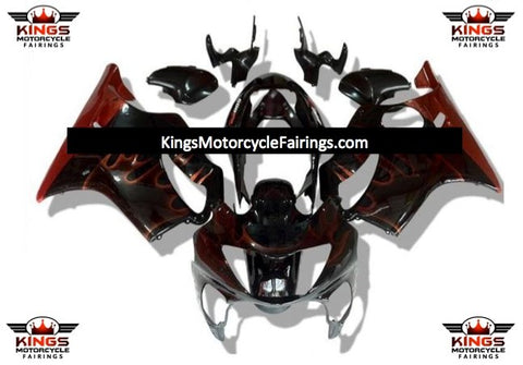 Honda CBR600F4 (1999-2000) Black & Red Flame Fairings