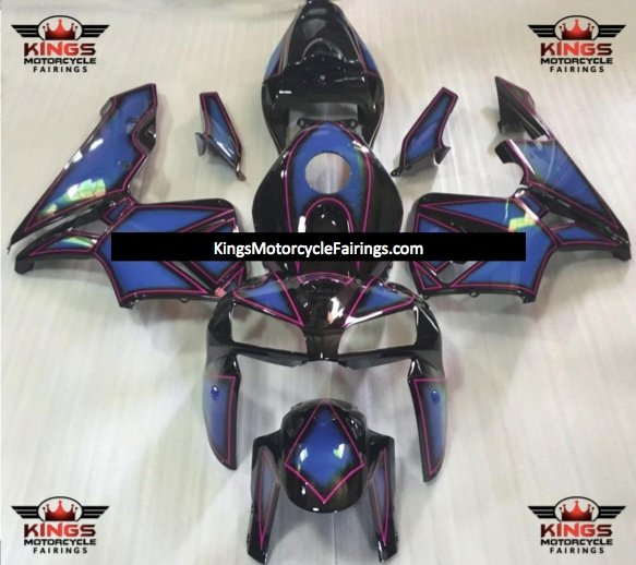 Honda CBR600RR (2005-2006) Black, Blue & Pink Fairings