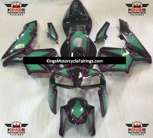 Honda CBR600RR (2005-2006) Black, Green & Pink Special Design Fairings