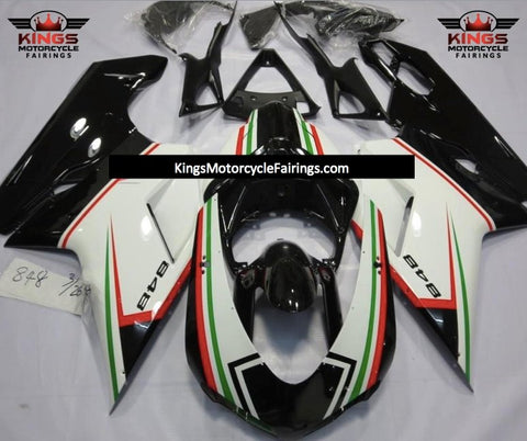 Ducati 848 (2007-2014) White, Black, Red & Green Fairings