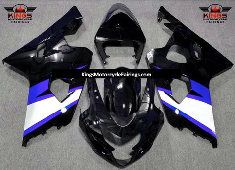 Suzuki GSXR750 (2004-2005) Black, Blue & Silver Fairings