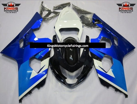 Suzuki GSXR750 (2004-2005) Black, Blue & White Fairings