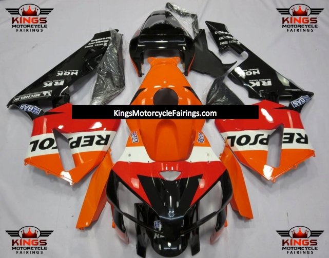 Honda CBR600RR (2005-2006) Black, Orange & Red Repsol Fairings