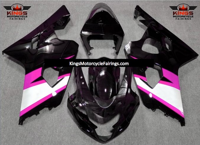 Suzuki GSXR750 (2004-2005) Black, Pink & Silver Fairings