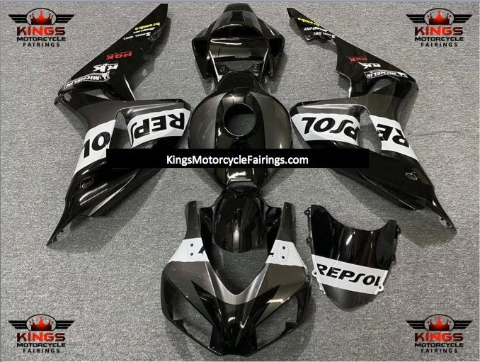 Honda CBR1000RR (2006-2007) Black, Silver & White Repsol Fairings