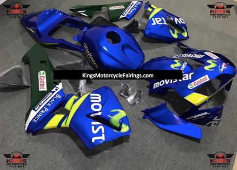 Honda CBR600RR (2003-2004) Blue, Yellow & Green MOVISTAR Fairings