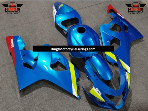 Suzuki GSXR750 (2004-2005) Blue, Neon Yellow, White & Red Motul Fairings