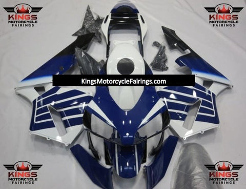 Honda CBR600RR (2003-2004) Blue, White & Black Striped Wings Fairings