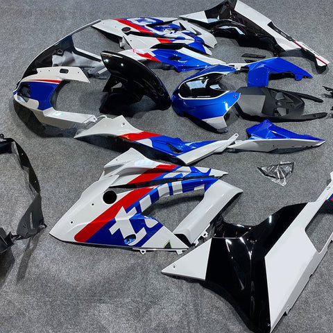 BMW S1000RR (2019-2021) White, Blue, Red & Black Fairings