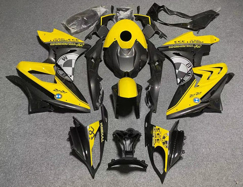 BMW S1000RR (2019-2021) Yellow & Faux Carbon Fiber Fairings