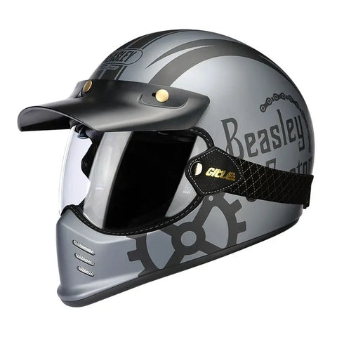 Beasley Motorcycle Helmet HD Bubble Goggles - Silver