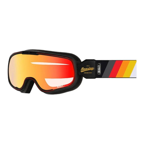 Beasley Motorcycle Helmet HD Goggles - Black, Red, Orange, Yellow & White