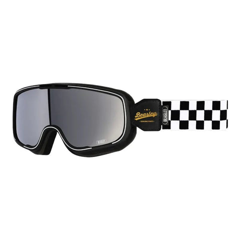 Beasley Motorcycle Helmet HD Goggles - Black & White Checkered