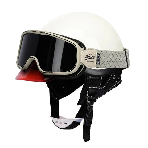 Beasley Motorcycle Helmet HD Goggles - Black & White Checkered