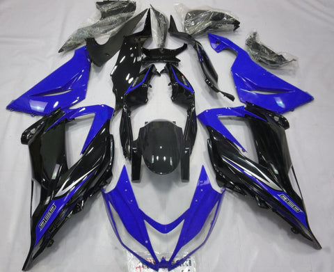 Fairing kit for a Kawasaki ZX6R 636 (2013-2018) Blue, Black & Silver