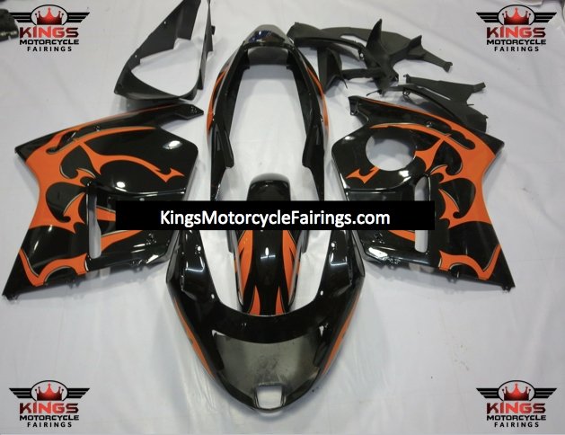 HONDA CBR1100XX Super Blackbird (1996-2007) BLACK & ORANGE TRIBAL FAIRINGS