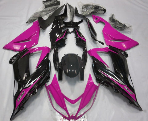 Fairing kit for a Kawasaki ZX6R 636 (2013-2018) Pink, Black & Silver