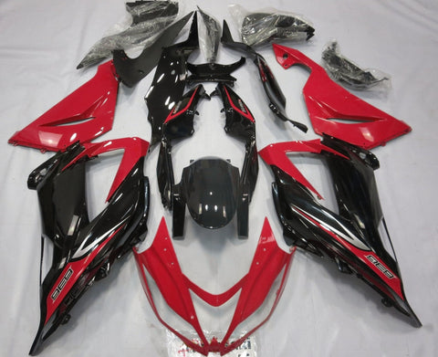 Fairing kit for a Kawasaki ZX6R 636 (2013-2018) Red, Black & Silver