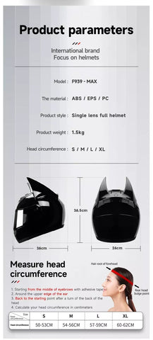 Black Batman HNJ Motorcycle Helmet with Black Visor