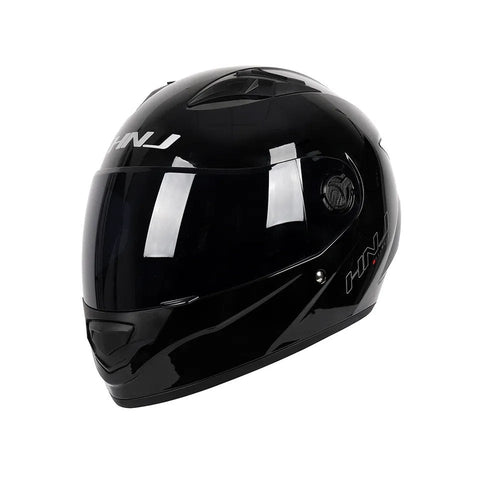 Black HNJ Motorcycle Helmet with Black Visor