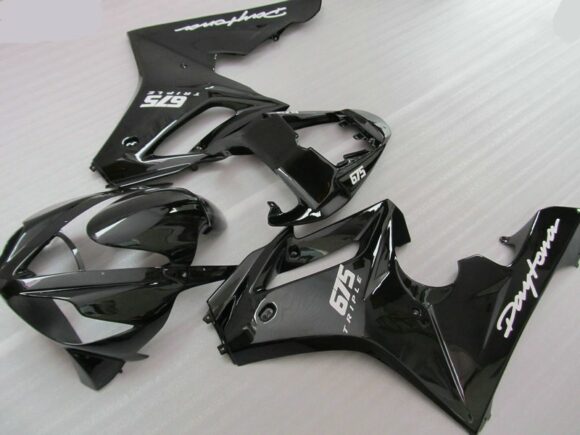 Triumph Daytona 675 (2006-2008) Matte Black & Gloss Black Fairings