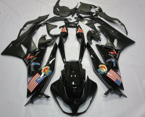 Fairing kit for a Kawasaki Ninja ZX6R 636 (2009-2012) Black U.S. Air Force