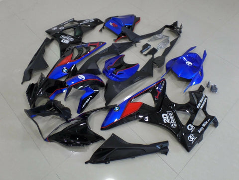 BMW S1000RR (2015-2016) Black, Blue & Red Fairings