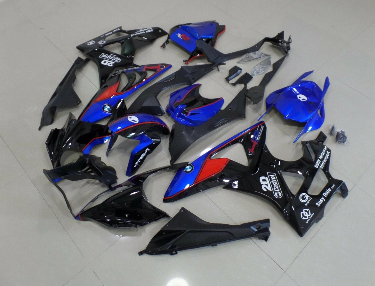 BMW S1000RR (2009-2014) Black, Blue & Red Fairings