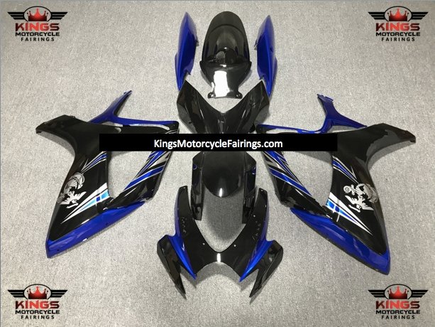 Suzuki GSXR750 (2006-2007) Blue, Black & Silver Marine Fairings